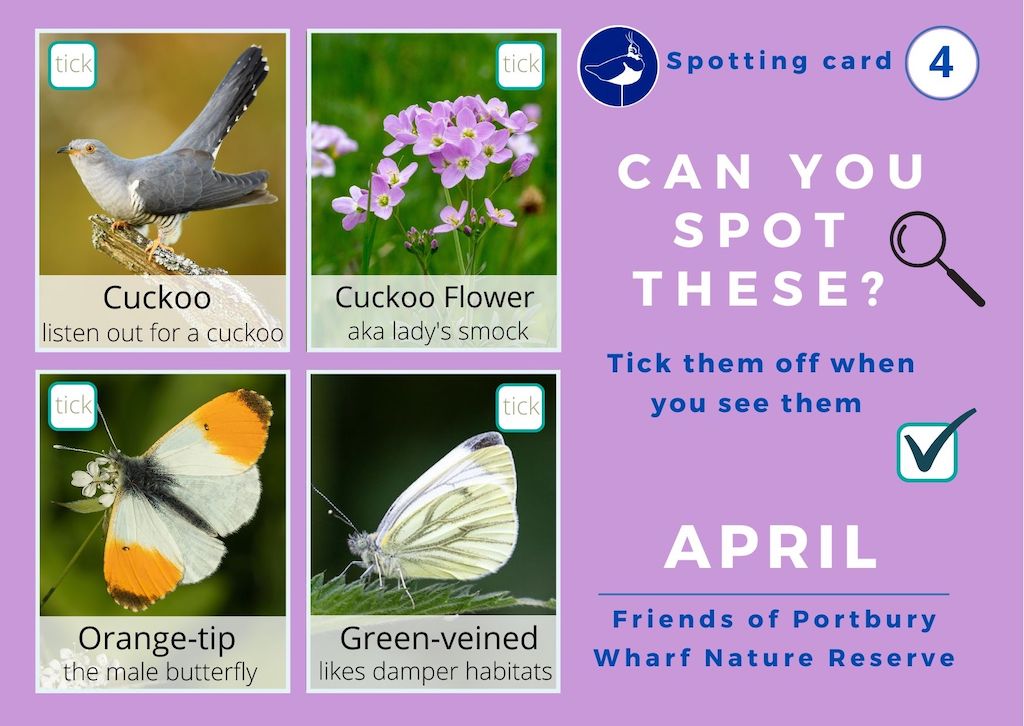 Front of April Spotting Card